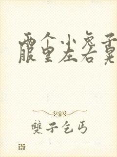 两个小兔子在衣服里左右晃