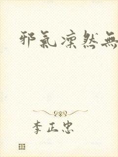 邪气凛然无弹窗封面