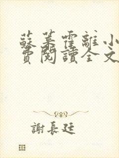 苏莱霍离小说免费阅读全文封面