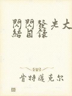 闪闪发光大团圆结目录