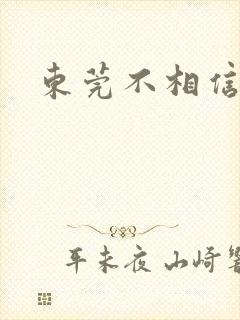 东莞不相信眼泪封面