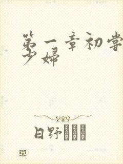 第一章初尝极品少妇