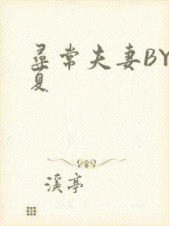 寻常夫妻BY写夏