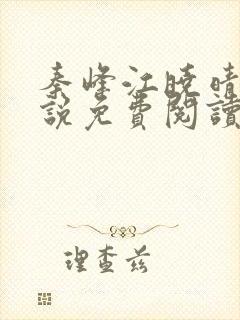 秦峰江晓晴的小说免费阅读封面