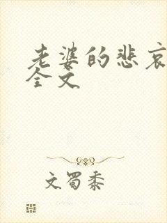 老婆的悲哀小说全文封面