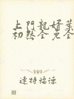 上门龙婿叶辰萧初然全免全集封面