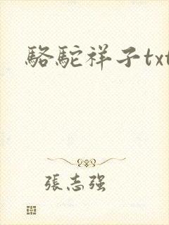 骆驼祥子txt封面