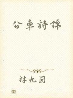 公车诗锦封面