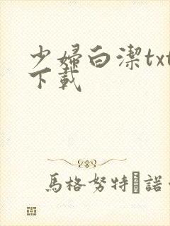 少妇白洁txt下载