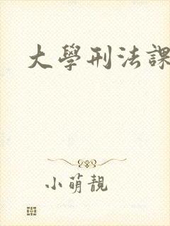 大学刑法课