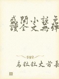 盛开小说免费阅读全文无弹窗