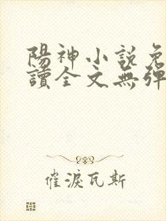 阳神小说免费阅读全文无弹窗