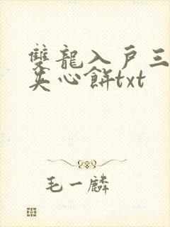 双龙入户三人行夹心饼txt