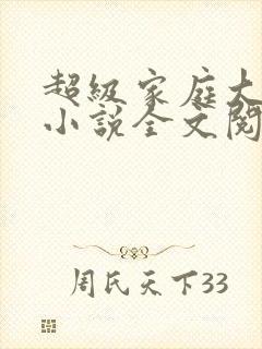 超级家庭大杂烩小说全文阅读封面