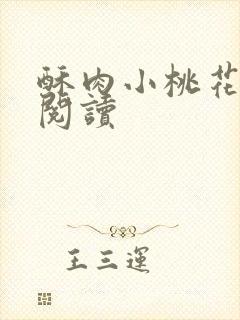 酥肉小桃花全文阅读