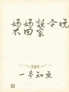 妈妈说今晚爸爸不回家