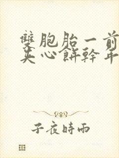 双胞胎一前一后夹心饼干年下