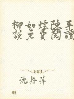 柳如烟陈平安小说免费阅读全文