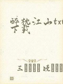 醉枕江山txt下载