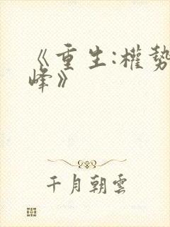 《重生:权势巅峰》