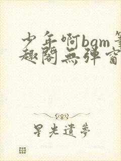 少年啊bgm笔趣阁无弹窗免费