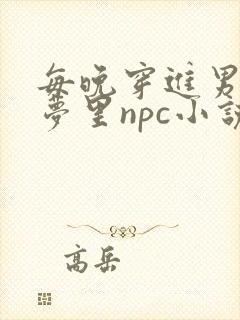 每晚穿进男神的梦里npc小说封面