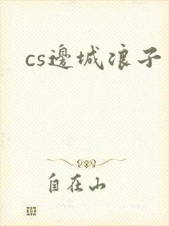 cs边城浪子封面