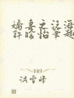 娇妻之泛海之舟许晗怡笔趣阁封面