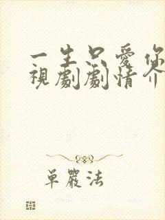 一生只爱你 电视剧剧情介绍