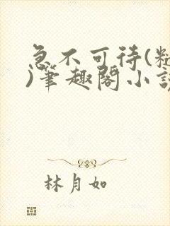 急不可待(糙汉)笔趣阁小说内容封面