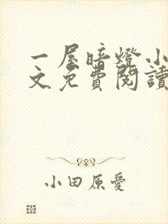 一屋暗灯小说全文免费阅读