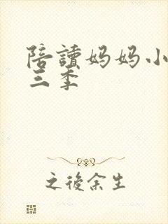 陪读妈妈小说第三季封面