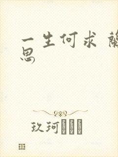 一生何求 兰思思