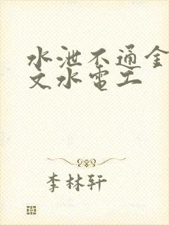 水泄不通金银原文水电工