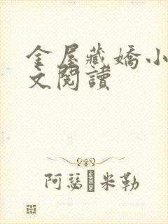 金屋藏娇小说全文阅读