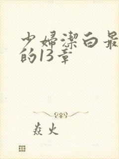 少妇洁白最刺激的13章