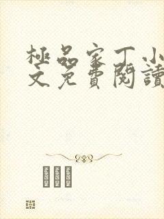 极品家丁小说全文免费阅读