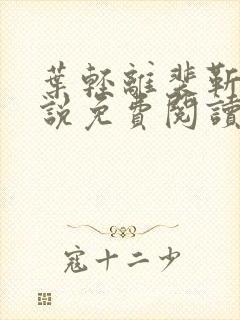 叶轻离裴靳墨小说免费阅读笔趣阁