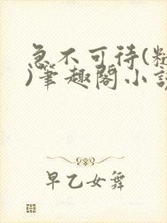 急不可待(糙汉)笔趣阁小说内容封面