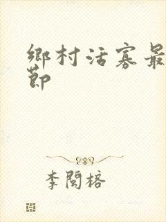 乡村活寡最新章节