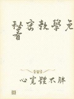 秘密教学免费观看封面