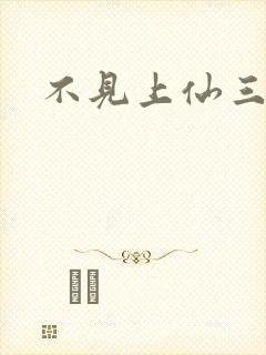 不见上仙三百年封面