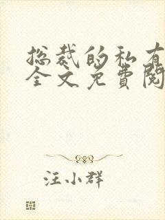 总裁的私有宝贝全文免费阅读