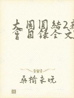 大团圆结2亲情会目录全文阅读视频