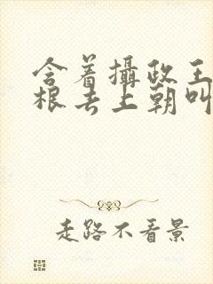 含着摄政王的紫根去上朝叫什么