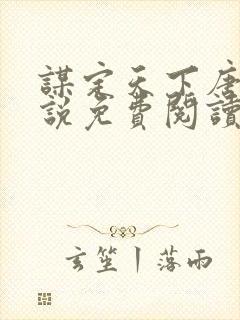 谋定天下唐诚小说免费阅读封面