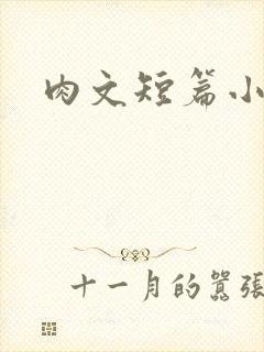 肉文短篇小说