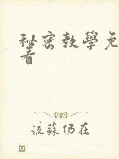 秘密教学免费观看封面