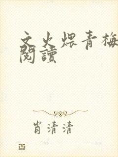 文火煨青梅免费阅读