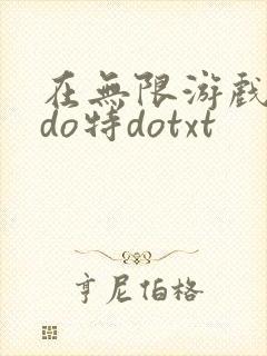 在无限游戏大里do特dotxt封面